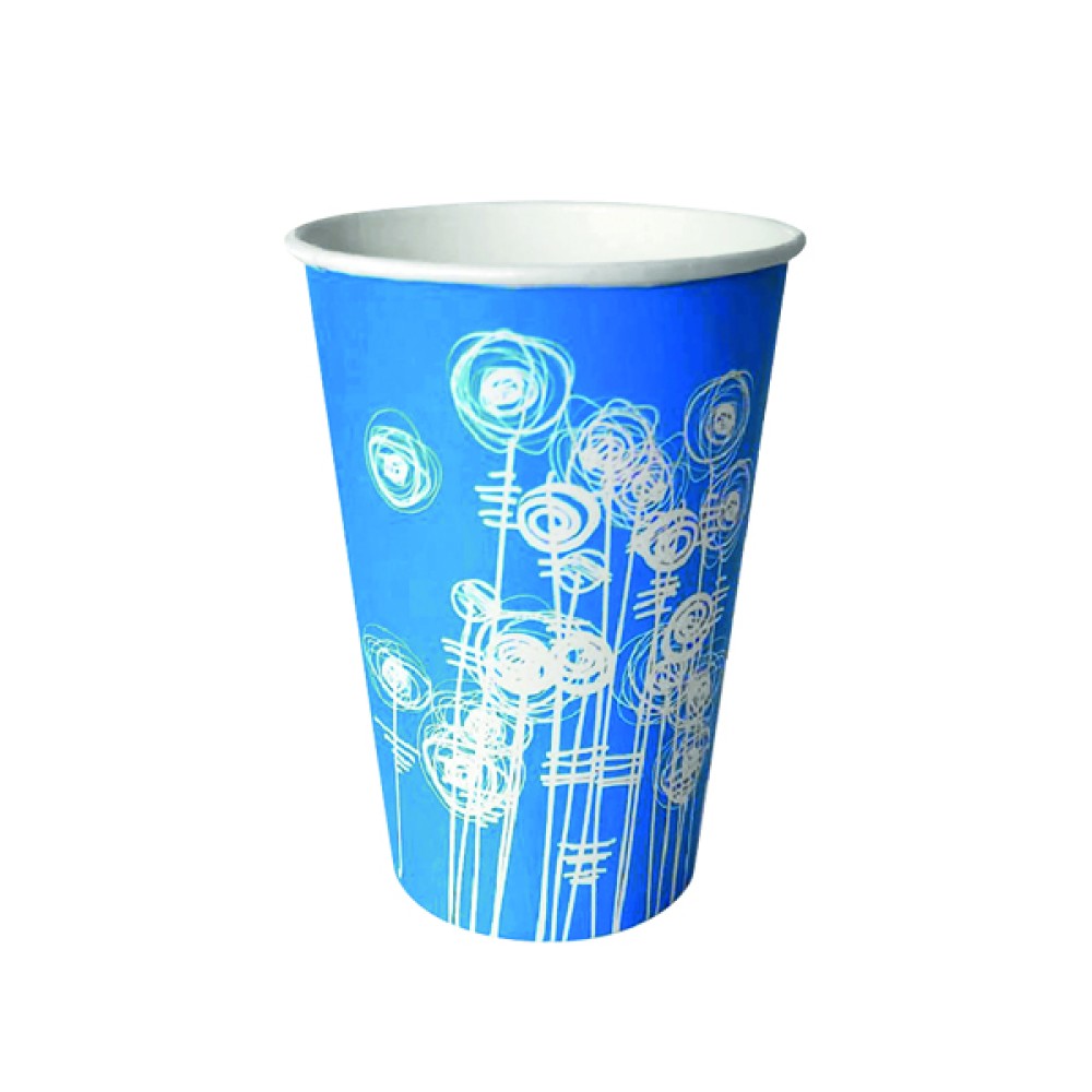 Aqua Swirl 7oz Paper Water Cup (100 Pack) HVSWPA07A