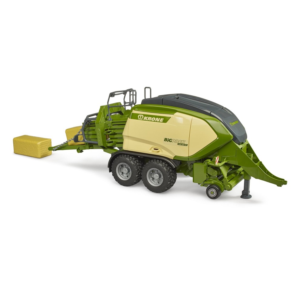 Bruder Krone BiG Pack 1290HDP VC with 2 block hay bales