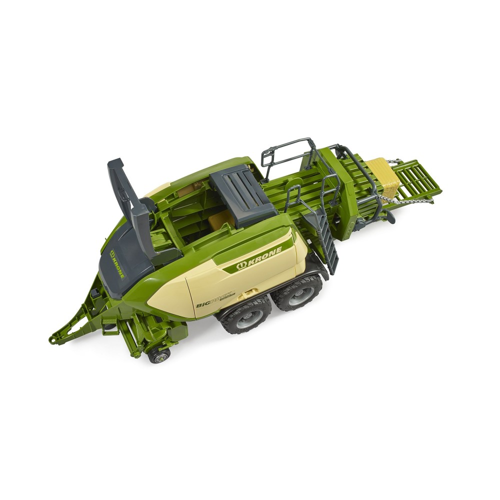 Bruder Krone BiG Pack 1290HDP VC with 2 block hay bales