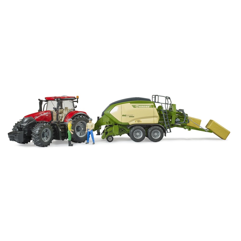 Bruder Krone BiG Pack 1290HDP VC with 2 block hay bales