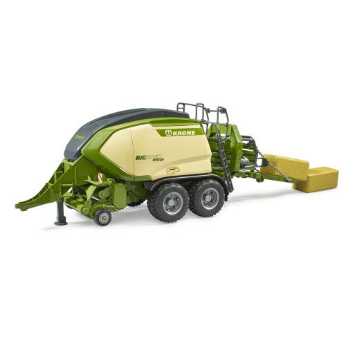 Bruder Krone BiG Pack 1290HDP VC with 2 block hay bales 02010