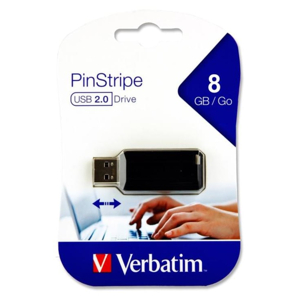 Verbatim Pinstripe USB Drive - 8gb