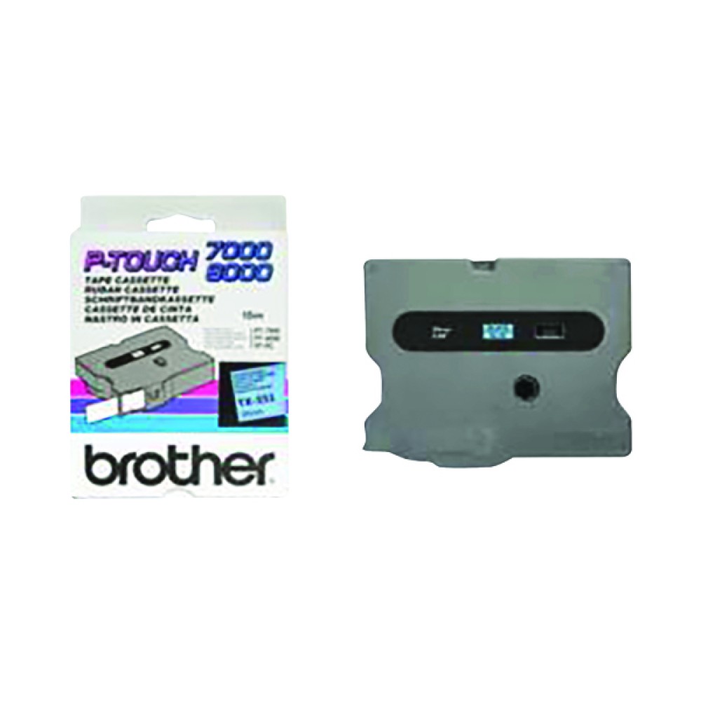 Brother P-Touch 24mm Black On Blue Labelling Tape TX551