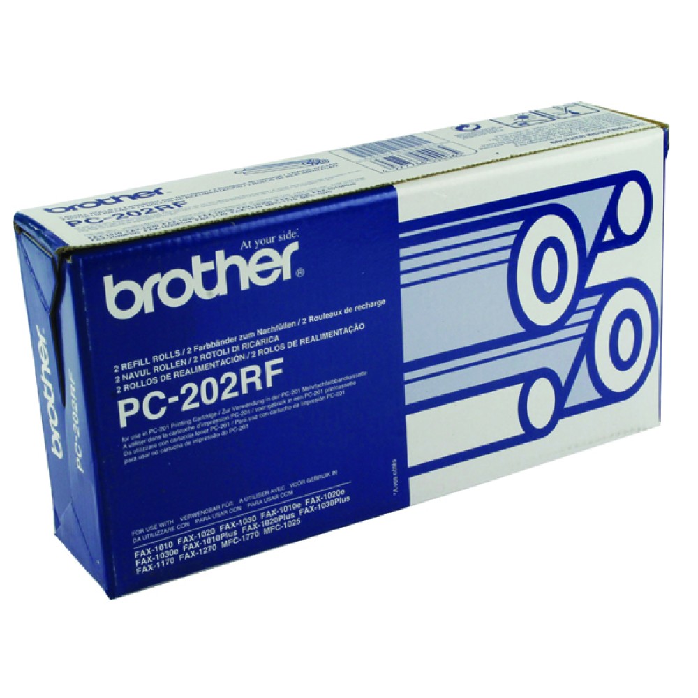 Brother Black Thermal Transfer Film Ribbon (2 Pack) PC202RF