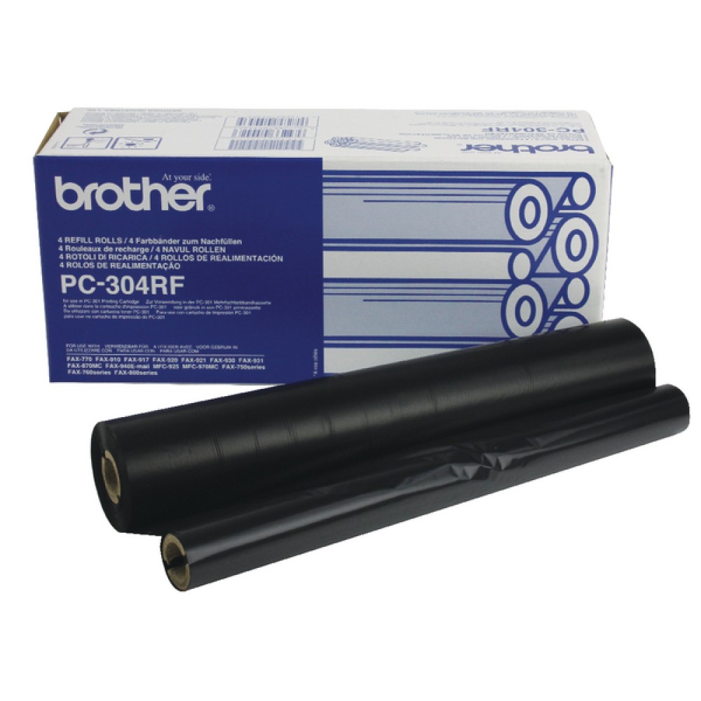 Brother Black Thermal Transfer Film Ribbon (4 Pack) PC304RF
