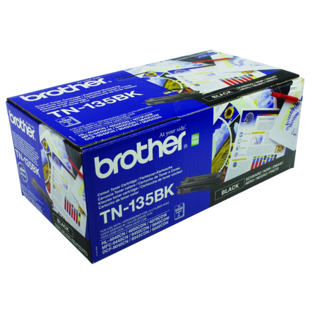 Brother TN135BK Black High Yield Laser Toner Cartridge TN-135BK