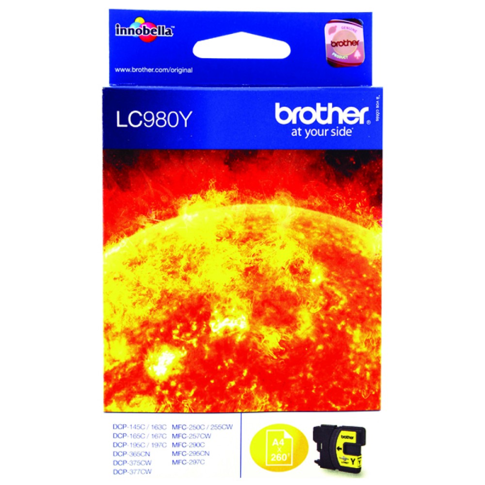 Brother Yellow LC980Y Inkjet Cartridge