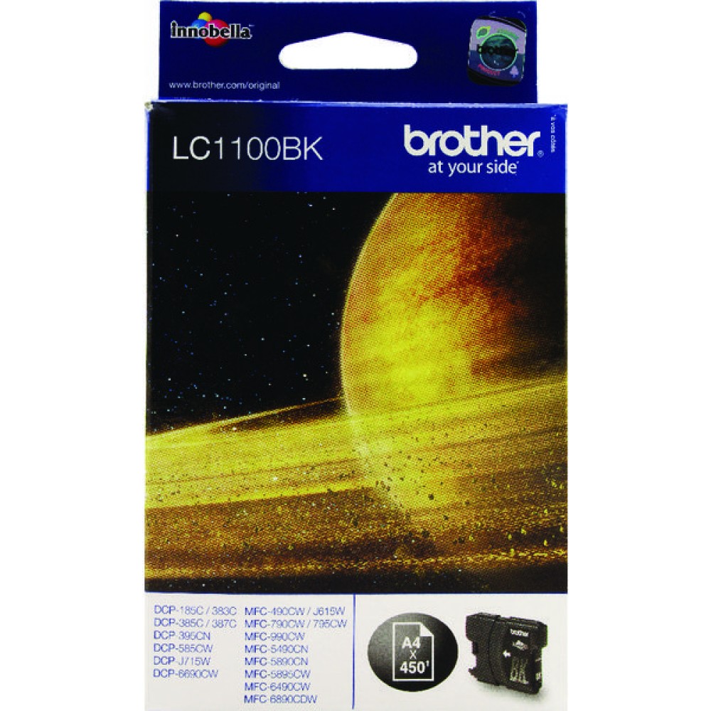 Brother LC1100BK Black Inkjet Cartridge LC-1100BK