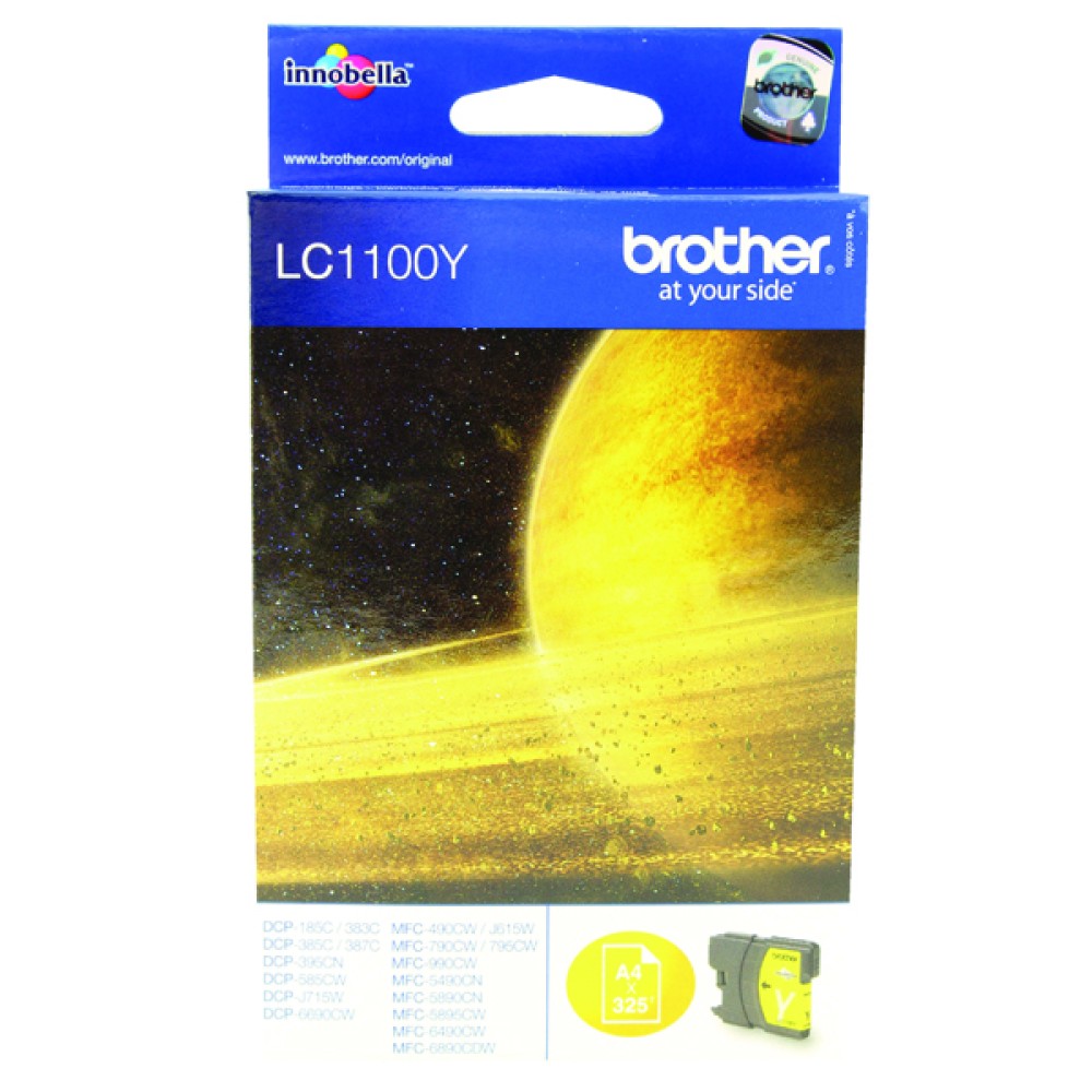Brother Yellow LC1100Y Inkjet Cartridge