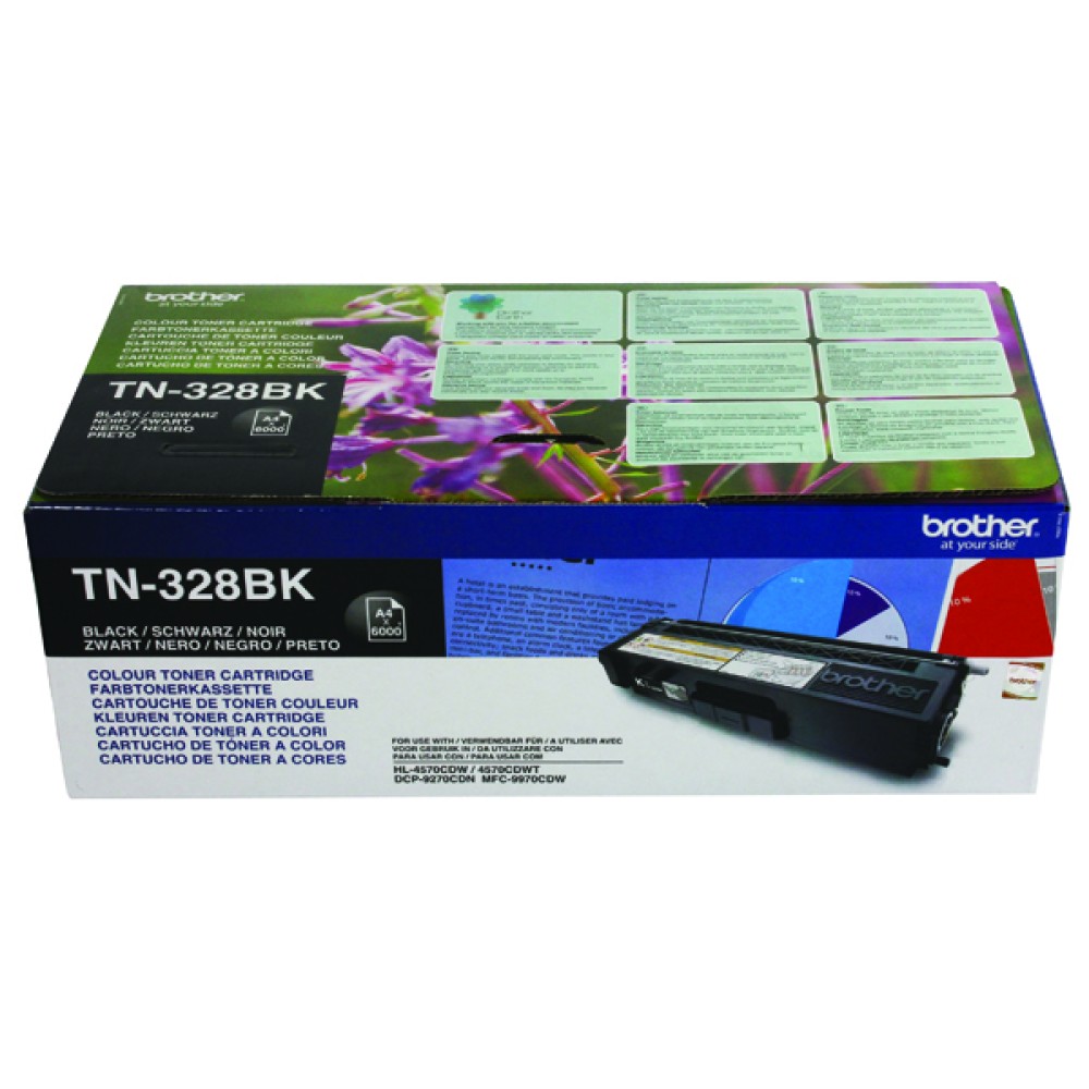 Brother TN328BK Black Super High Yield Laser Toner TN-328BK