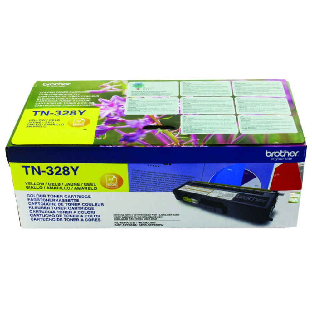 Brother Yellow Super High Yield Laser Toner TN328Y