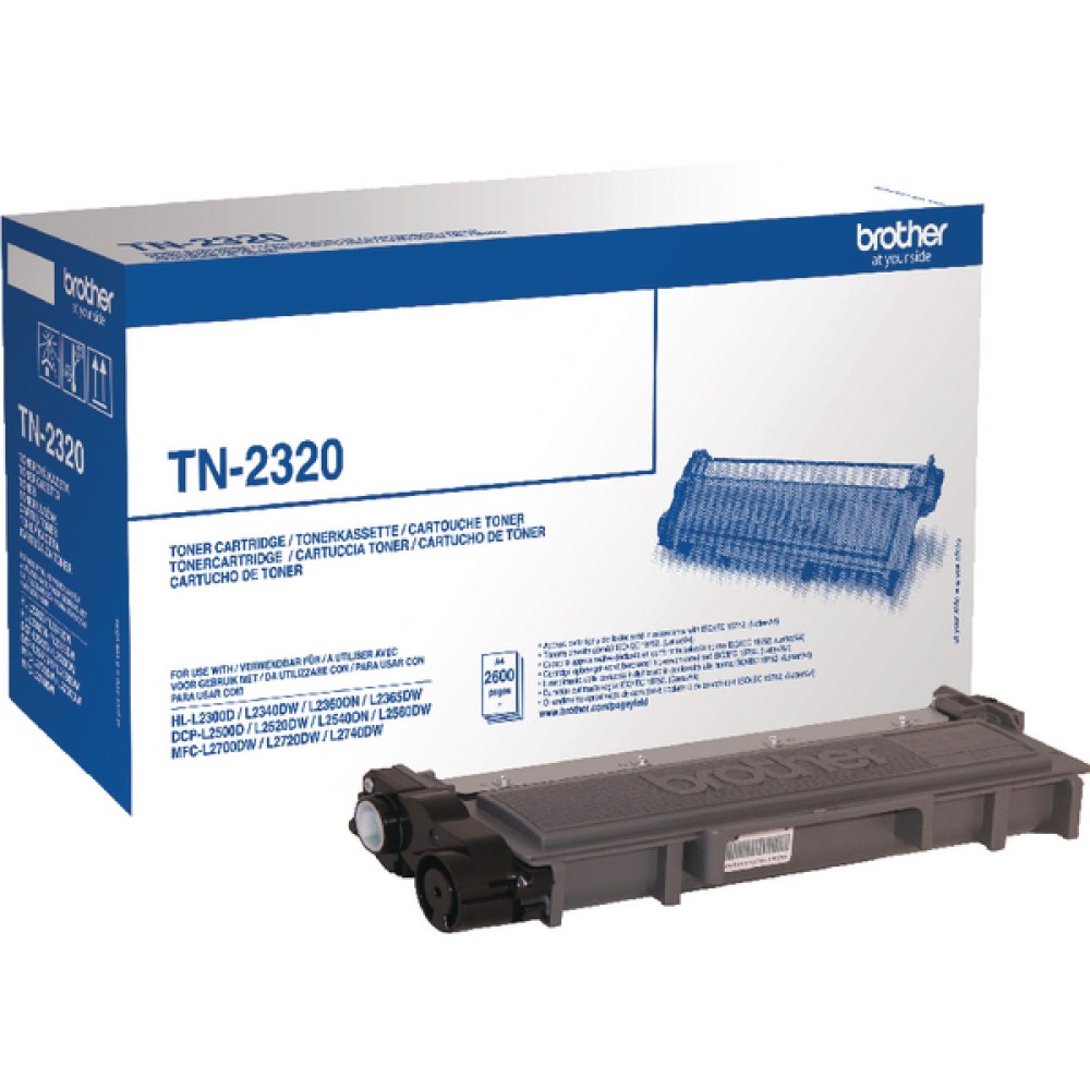 Brother TN2320 Black High Yield Laser Toner Cartridge TN-2320