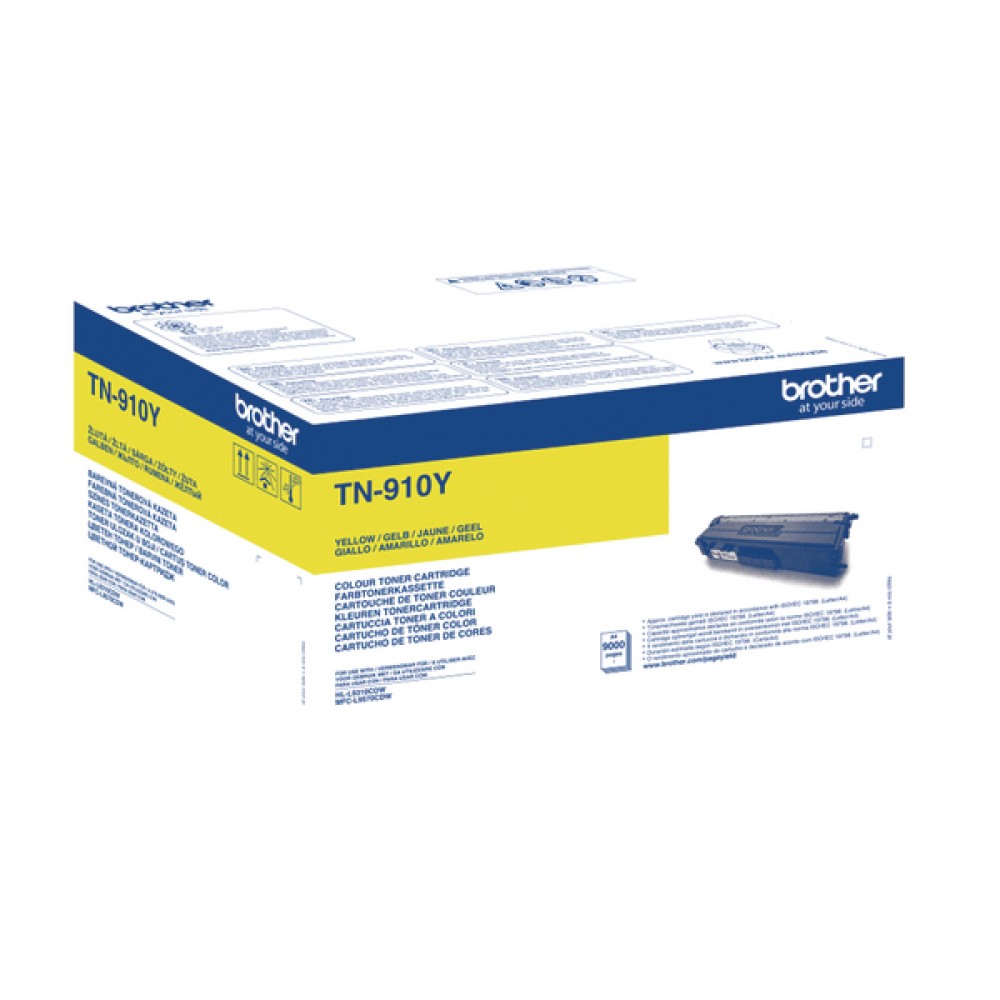 Brother TN910Y Ultra High Yield Yellow Toner Cartridge TN910Y