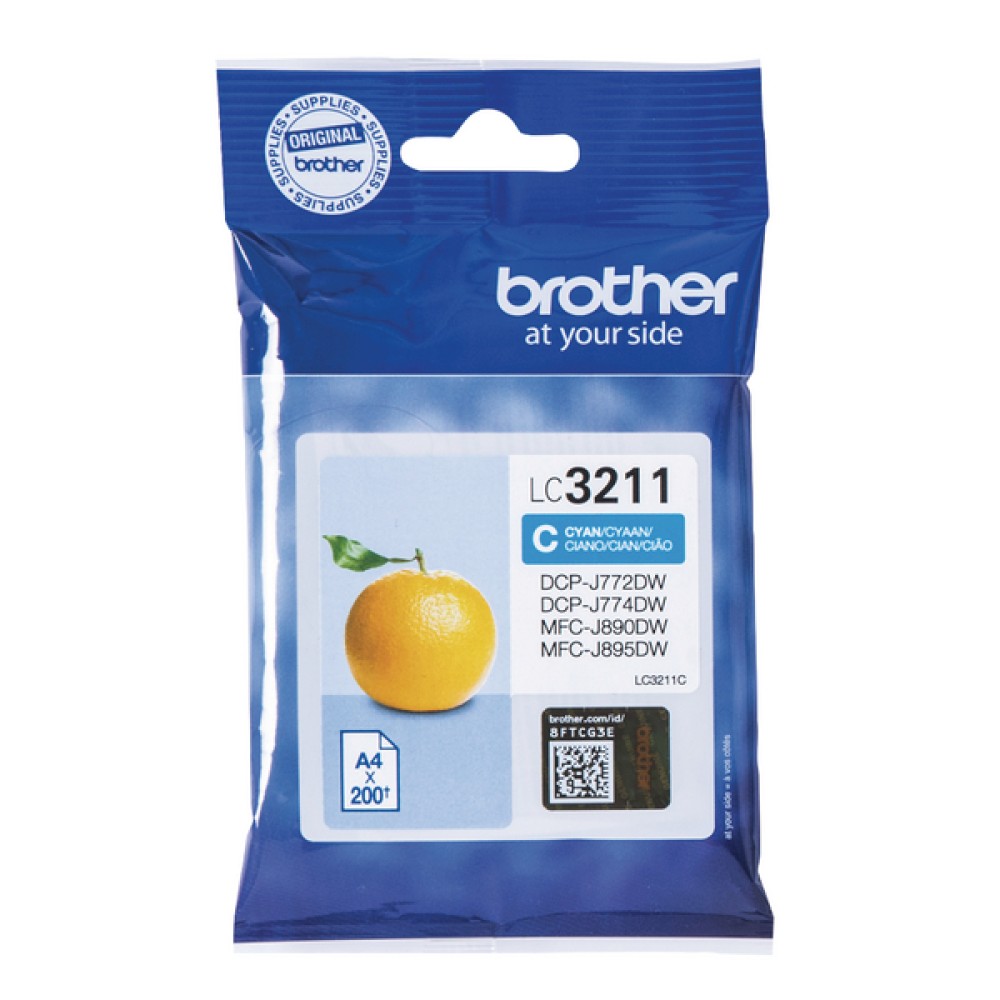 Brother LC-3211 Cyan Ink Cartridge LC3211C