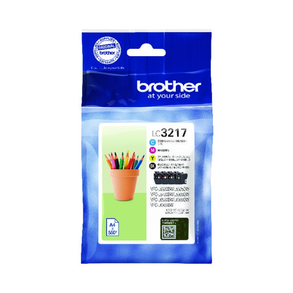 Brother LC3217 Value Pack CMYK Ink Cartridge LC3217VAL