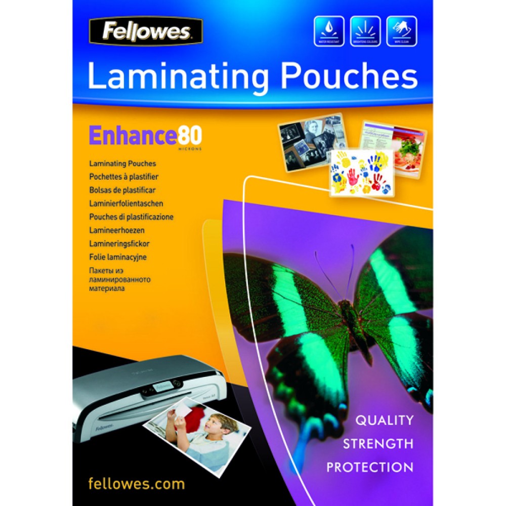 Fellowes A4 Enhance Laminating Pouches 160 Micron (25 Pack) 53962