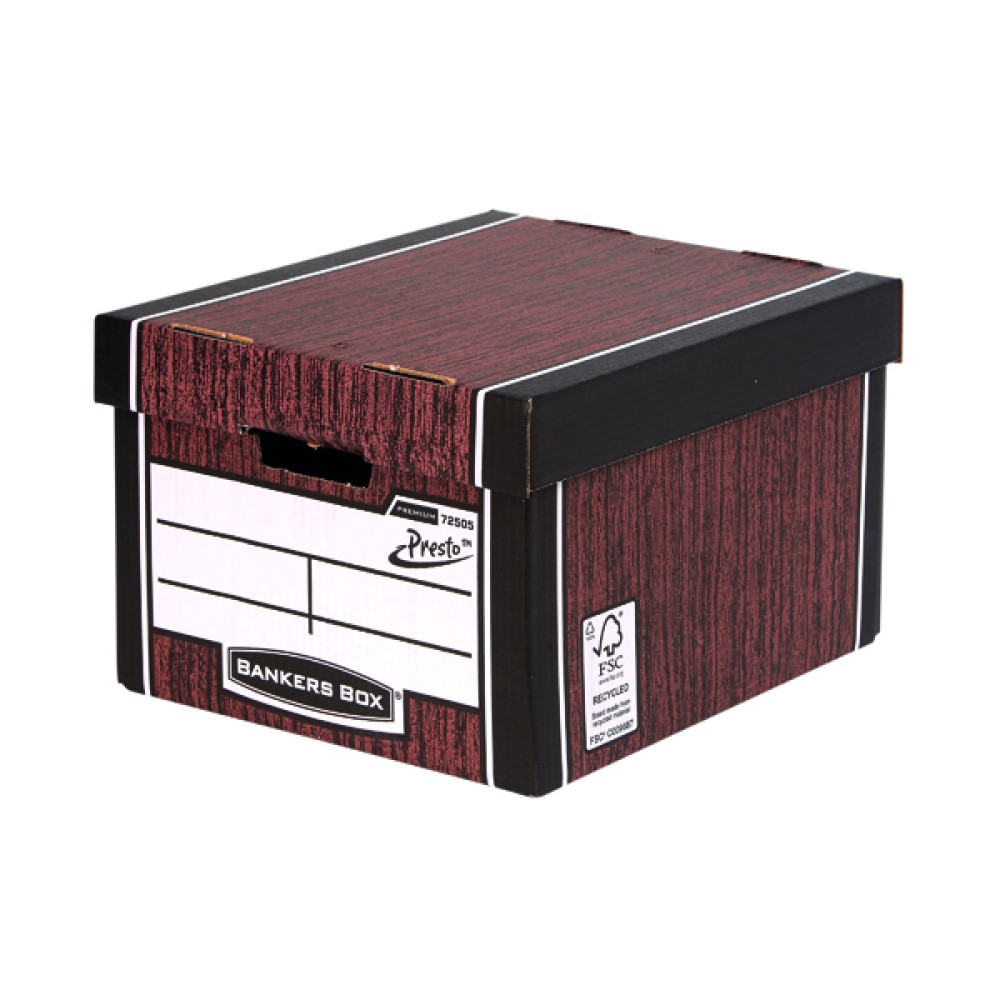Bankers Box Premium Classic Box Wood Grain (5 Pack) 7250513