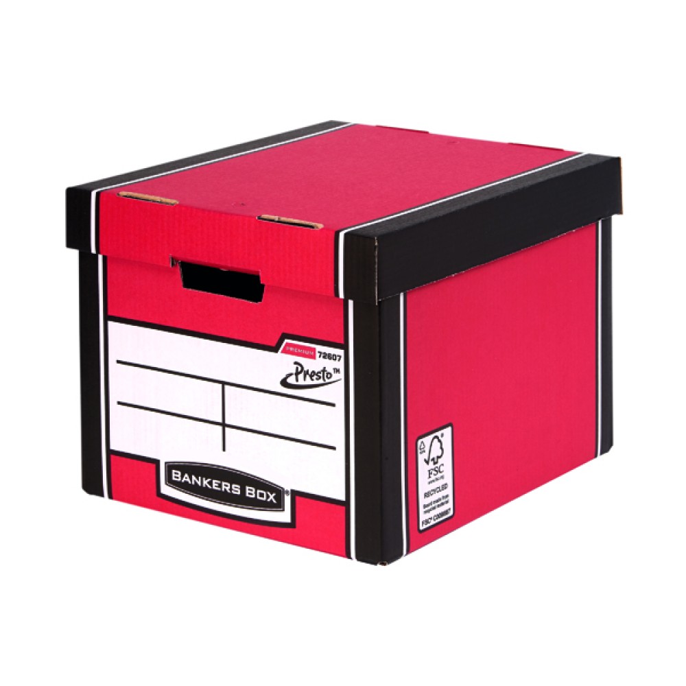 Bankers Box Premium Tall Box Red (5 Pack) 7260706