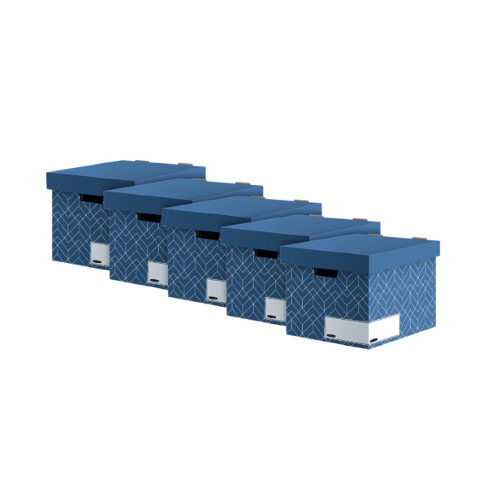 Bankers Box Decor Storage Box Blue (5 Pack) 4483701