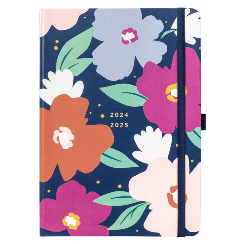 Mid-Year A5 To Do Diary Navy Floral - Busy B