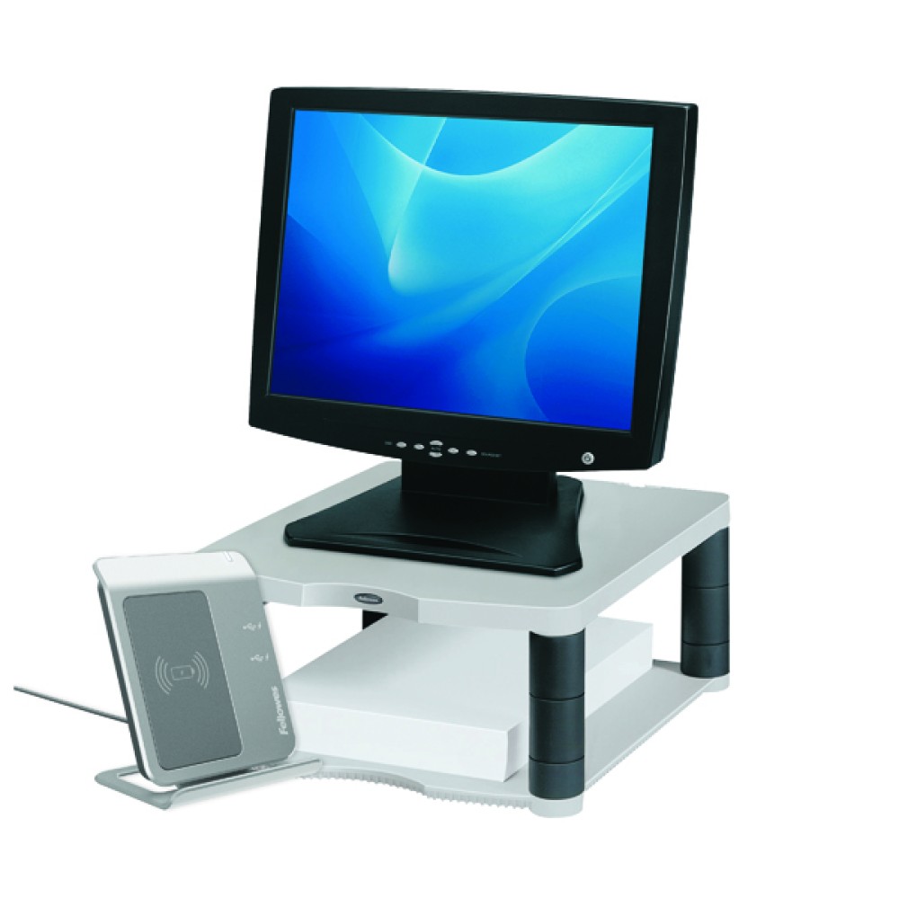 Fellowes Premium Monitor Riser Platinum 91717