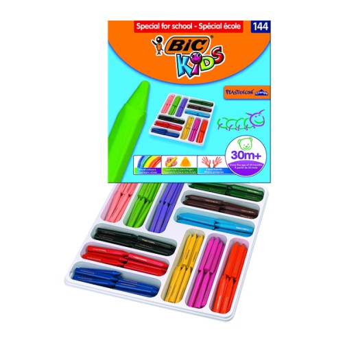 BIC Kids BKPCTP10AST Triangular Crayons