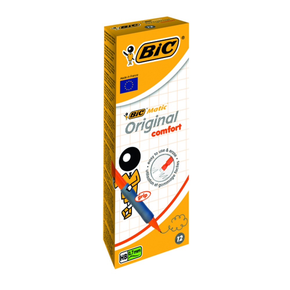 Bic Matic Original Comfort Mechanical Pencil 0.7mm (12 Pack) 890284