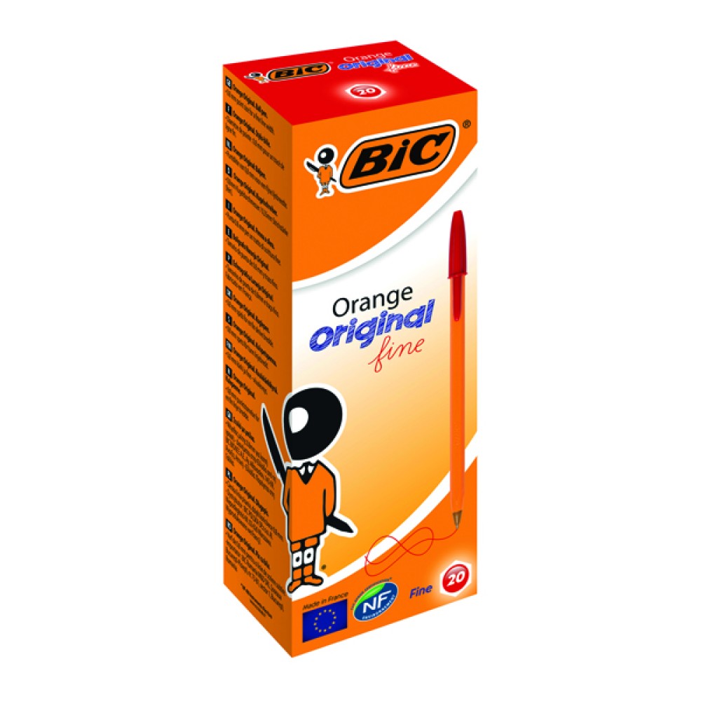 Bic Orange Fine Ballpoint Pen Red (20 Pack) 1199110112