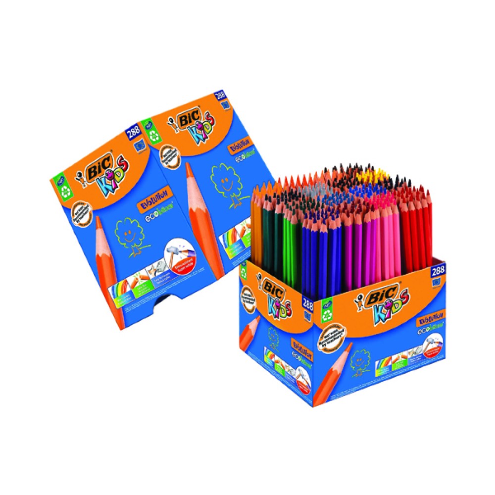 Bic Kids Evolution Eco Colouring Pencils Assorted (Pack of 288) 907901