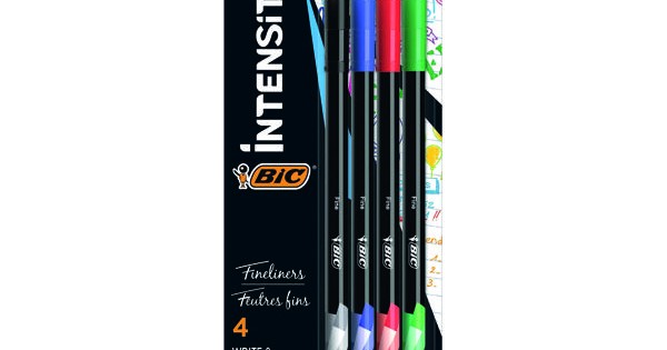 Bic Intensity Fineliner Pen Ultra Fine Tip Assorted (Pack of 4) 942082