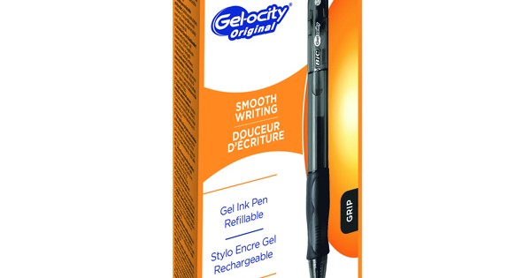 Bic Gel-ocity Original Gel Pen Retractable Medium Black (12 Pack) 829157