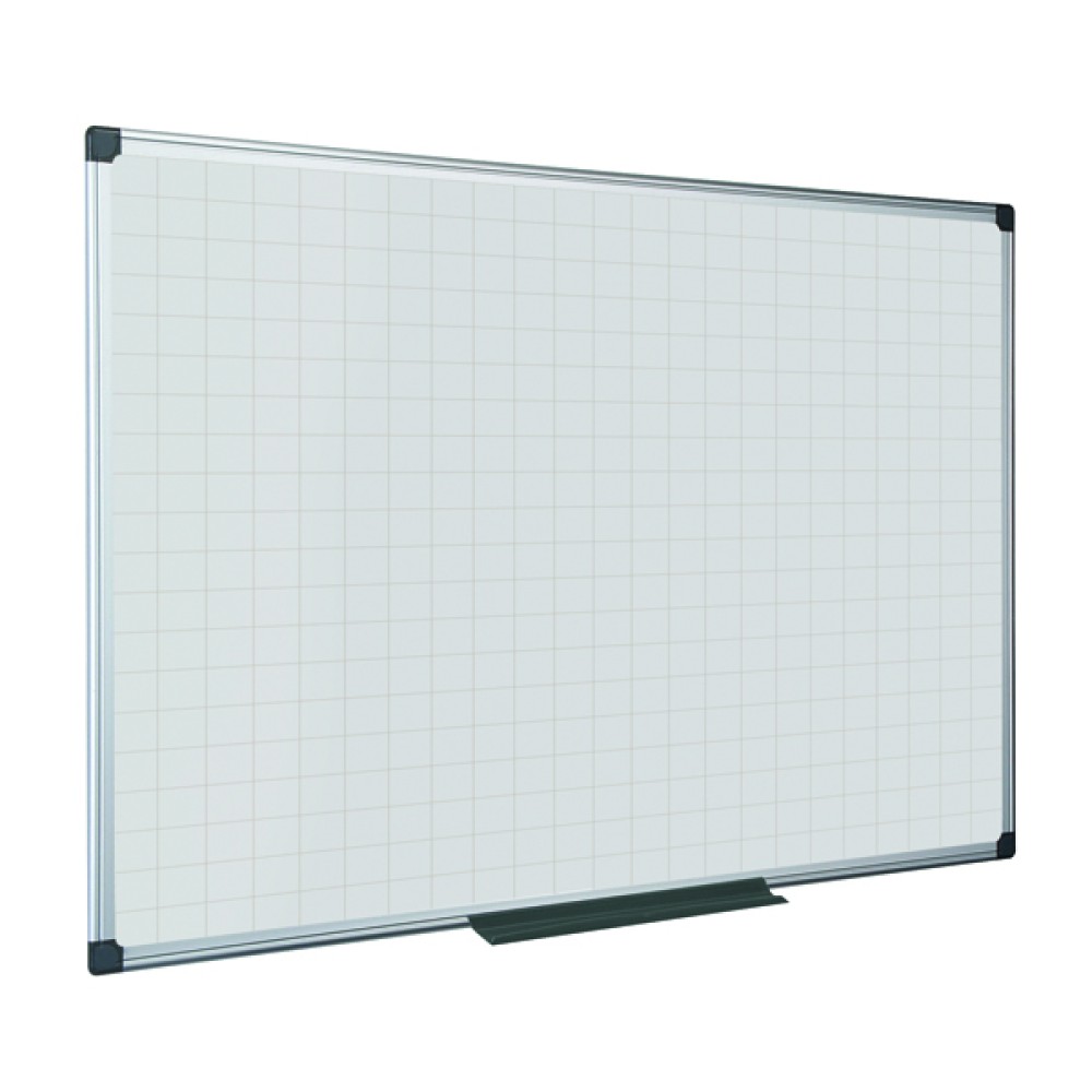 Bi-Office Maya Magnetic Whiteboard Gridded 600x450mm MA0247170