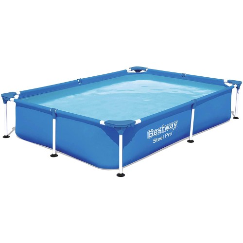 Bestway Steel Pro Above Ground, Splash Paddling Pool for Kids, Blue