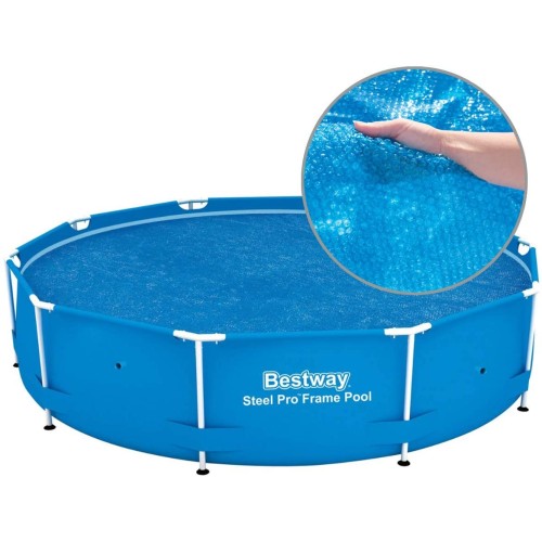 10ft Steel Pro Frame Solar Pool Cover Flow Clear - Bestway