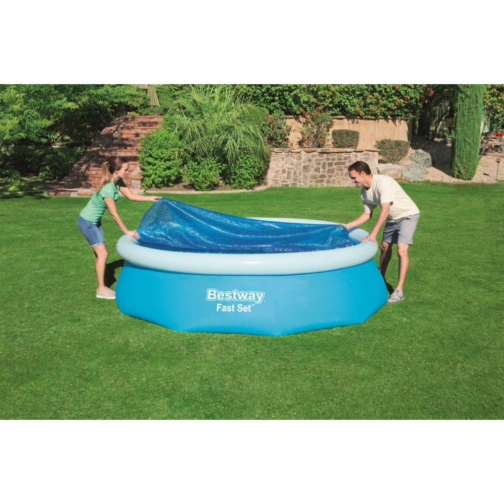 10ft Steel Pro Frame Solar Pool Cover Flow Clear - Bestway