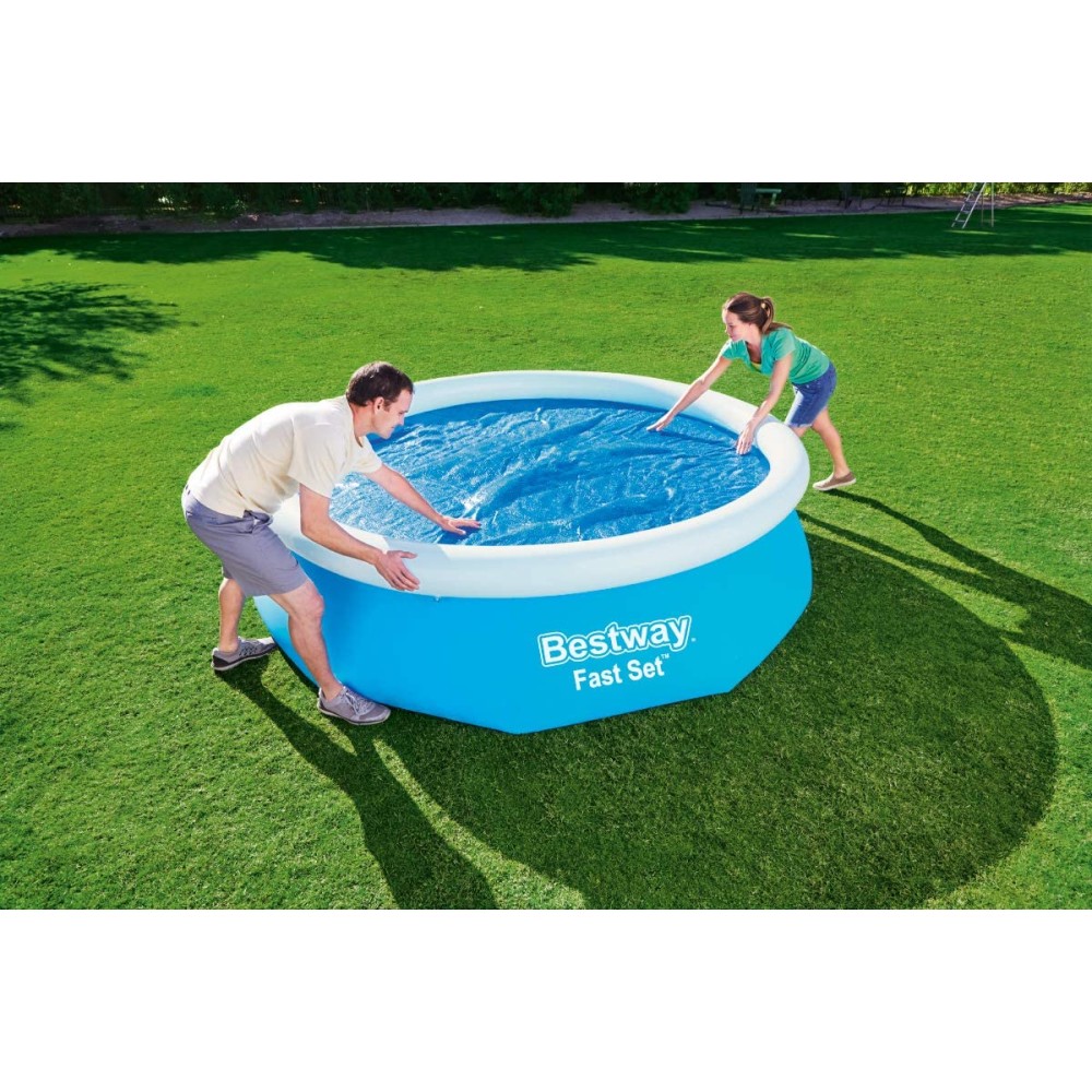 10ft Steel Pro Frame Solar Pool Cover Flow Clear - Bestway