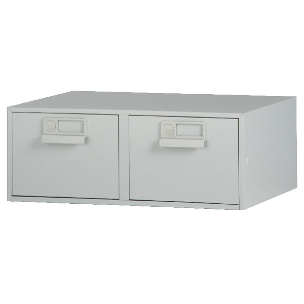 Bisley Card Index Cabinet 203x127mm Double Grey FCB25