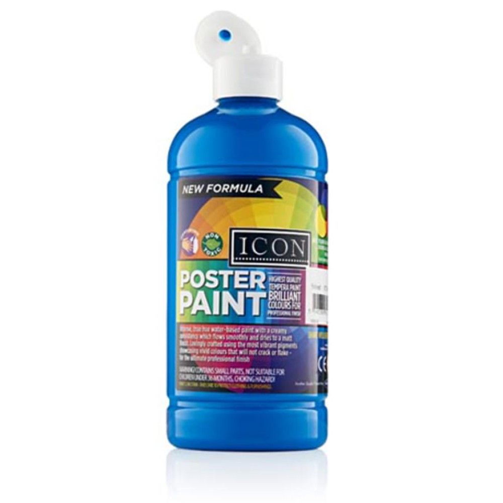 ICON POSTER PAINT 500ml - CYAN