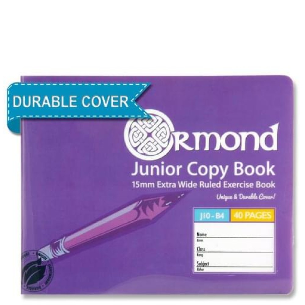 Ormond 40pg J10 B4 - Durable Cover Junior Copy Book
