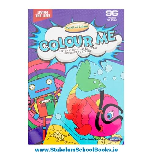 WOC A4 96pg Perforated Colouring Book - Living the Life!