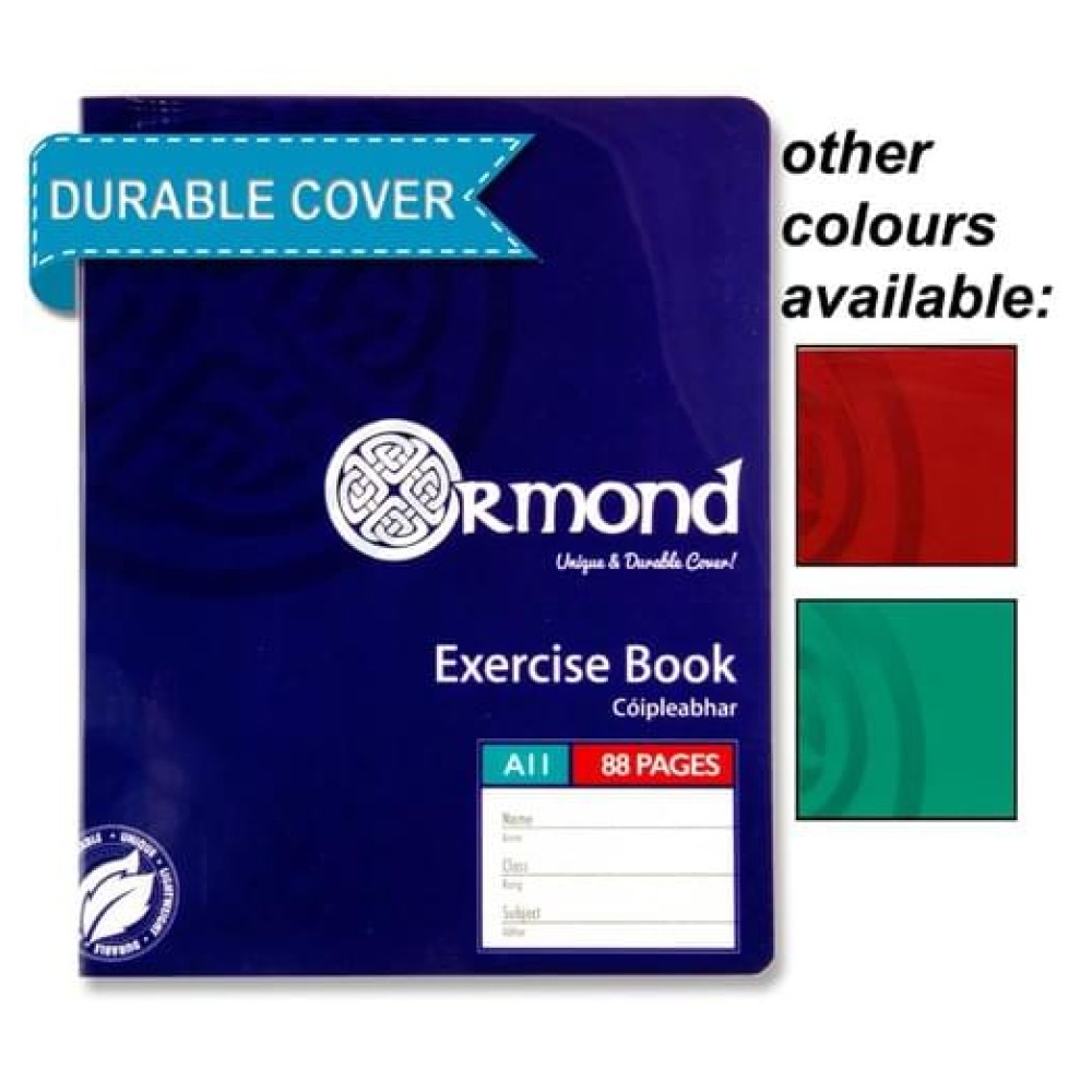 Ormond 88pg A11 Durable Cover Copy Book - Boys 3 asst.