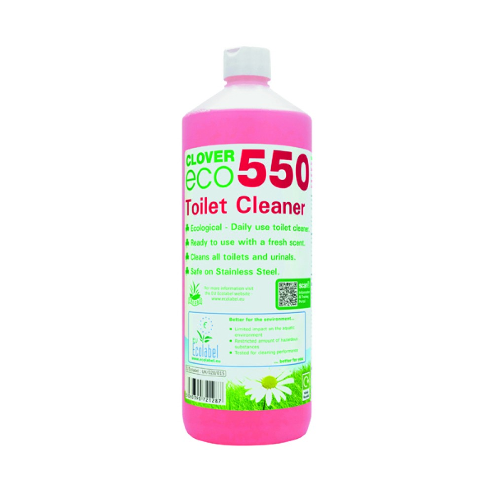 Clover ECO 550 Toilet Cleaner 1 Litre (12 Pack) 550