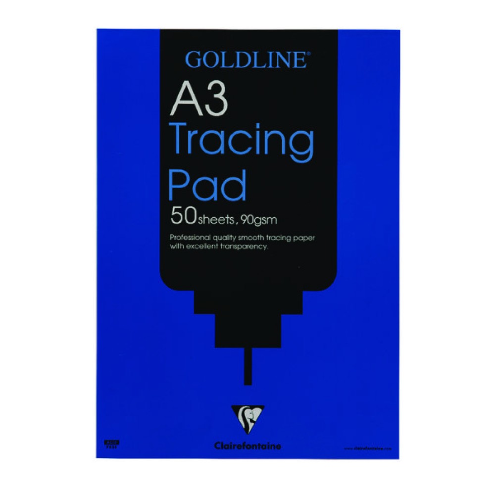 Clairefontaine Goldline Professional Tracing Pad 90gsm A3 50 Sheets GPT1A3