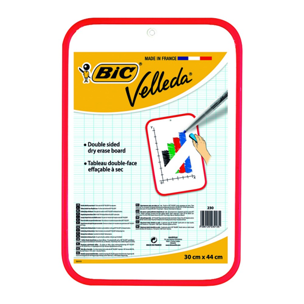 Bic Velleda Drywipe Board Red 300x440mm 812105