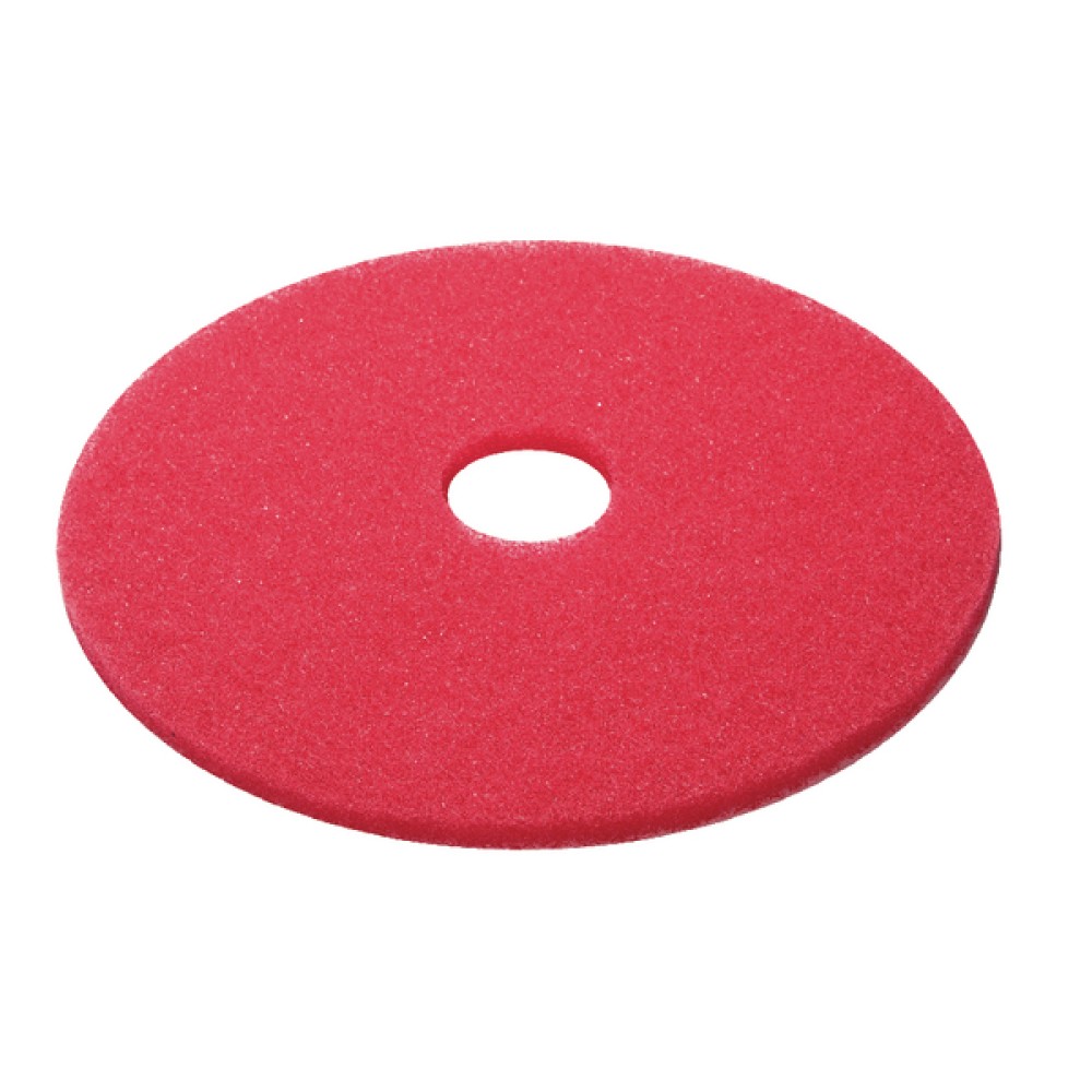 3M Buffing Floor Pad 380mm Red (5 Pack) 2NDRD15