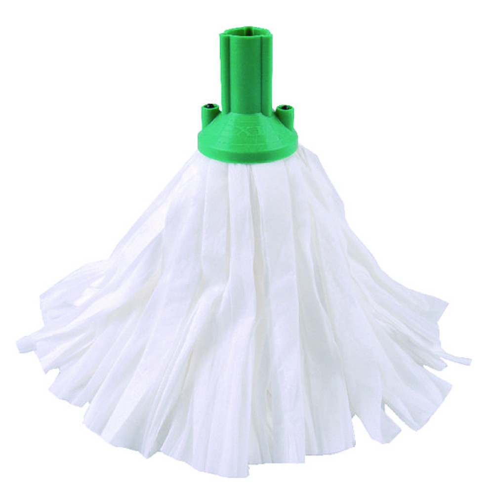 Exel Big White Mop Head Green (10 Pack) 102199GN