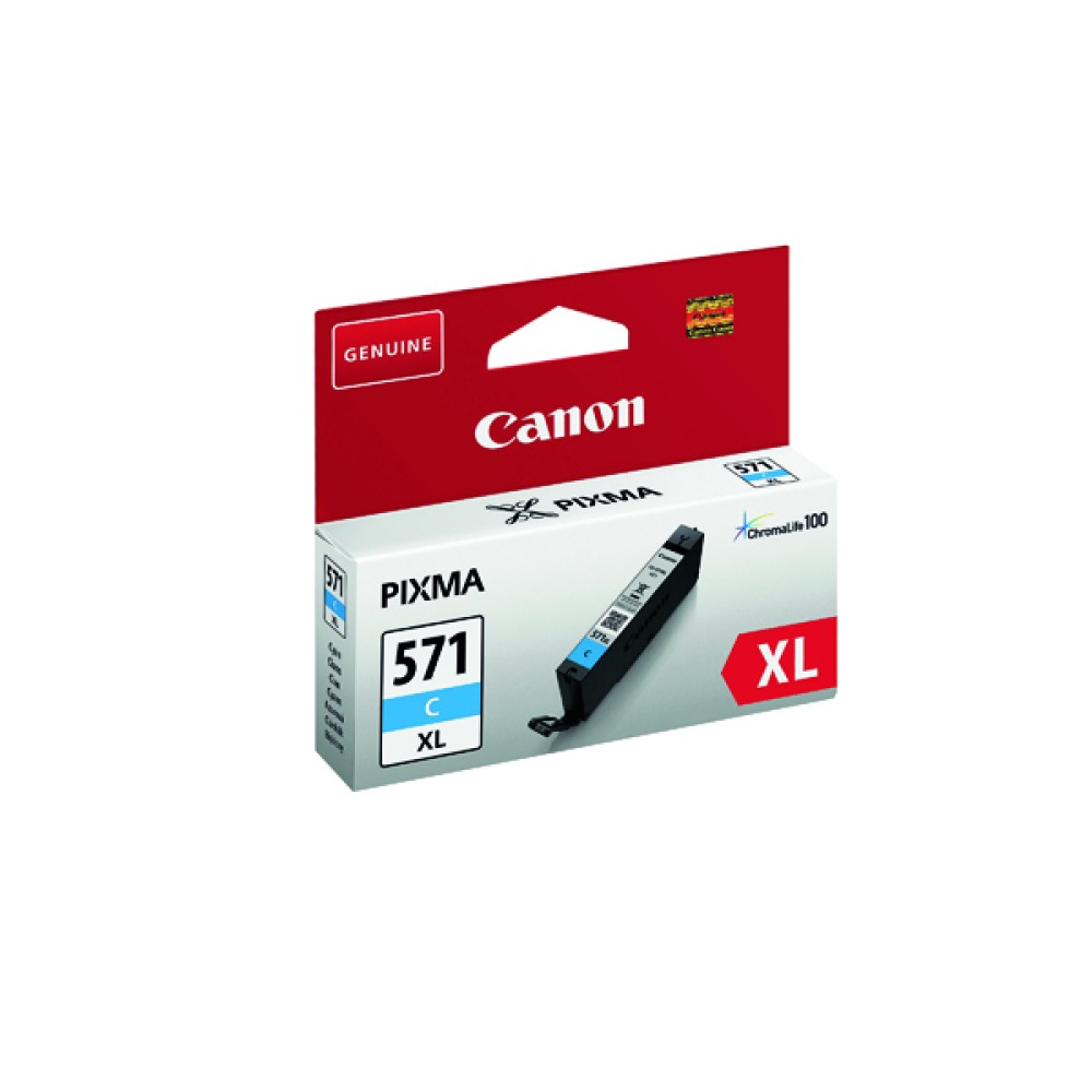Canon CLI-571XL Cyan High Yield Ink Cartridge 0332C001