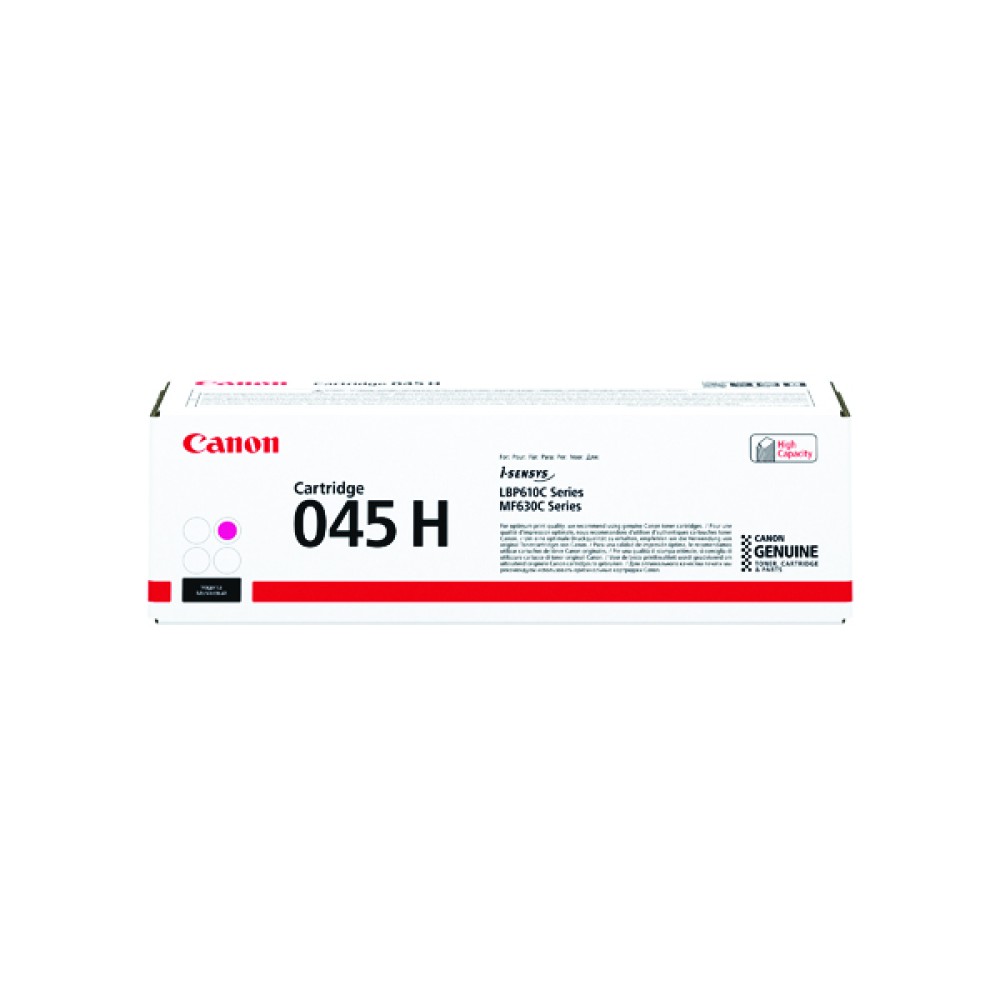 Canon 045H Magenta High Capacity Laser Toner Cartridge 1244C002