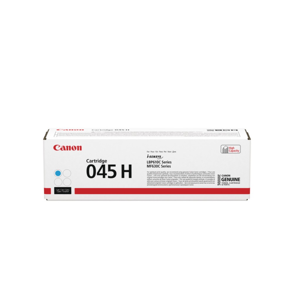 Canon 045H Cyan High Capacity Laser Toner Cartridge 1245C002