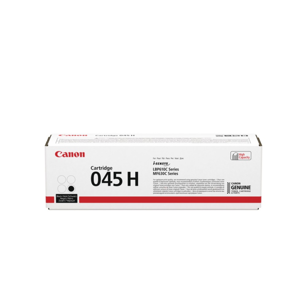 Canon 045H Black High Capacity Laser Toner Cartridge 1246C002